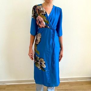Blue long tunic dress